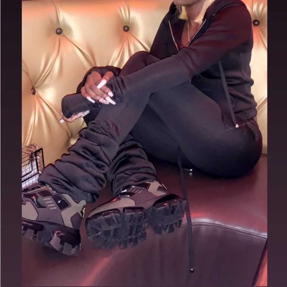 Prada Black and Brown Men's Sneakers